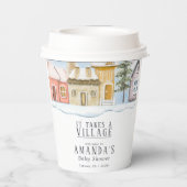 Winterweihnachtsfest Es braucht eine Village Baby Pappbecher (Rückseite)