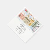 Winterweihnachtsfest Es braucht eine Village Baby Serviette (Ecke)