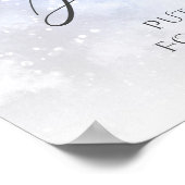 Winterweihnachtsfest Es ist kalte Außendusche Poster (Ecke)