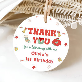 Winterweihnachtsfest Party Vielen Dank für Ihr Int Geschenkanhänger