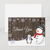 Winterweihnachtsfest Schneeflocke Danke Karte (Vorne/Hinten)