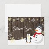 Winterweihnachtsfest Schneeflocke Danke Karte (Vorne/Hinten)
