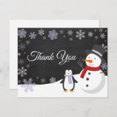 Winterweihnachtsfest Schneeflocken Danke Karte (Vorne/Hinten)