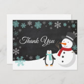 Winterweihnachtsfest Schneeflocken Danke Karte (Vorne/Hinten)