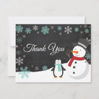 Winterweihnachtsfest Schneeflocken Danke Karte