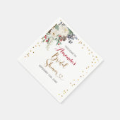 Winterweihnachtsgebäck Brautparty Napkin Serviette (Ecke)