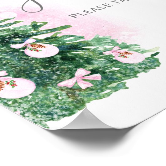 Winterweihnachtsgebäck mit Plakat (Ecke)