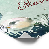 Winterweihnachtsgetränke verheiratete Gebärdenhoch Poster (Ecke)