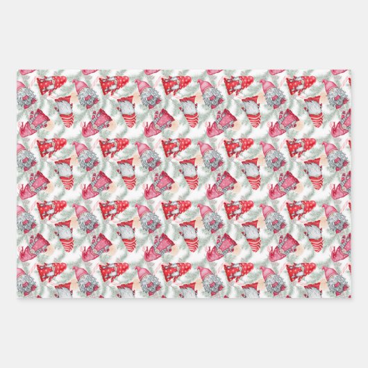 Winterweihnachtsgnomes Geschenkpapier Set (Vorderseite 2)