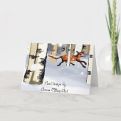 Winterweihnachtskarte Feiertagskarte (Rückseite)