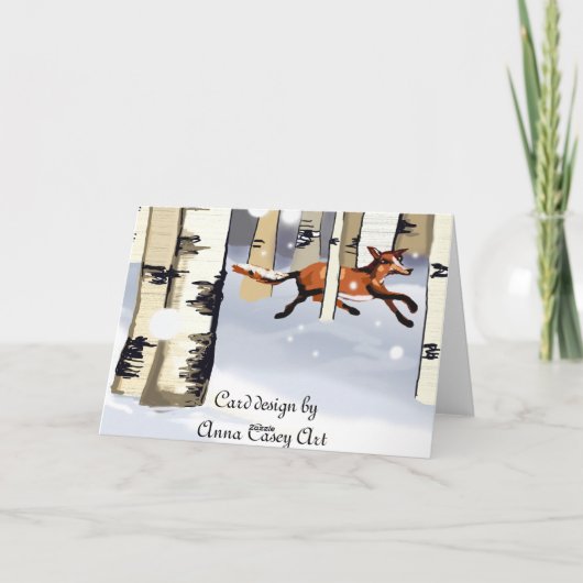 Winterweihnachtskarte Feiertagskarte (Rückseite)