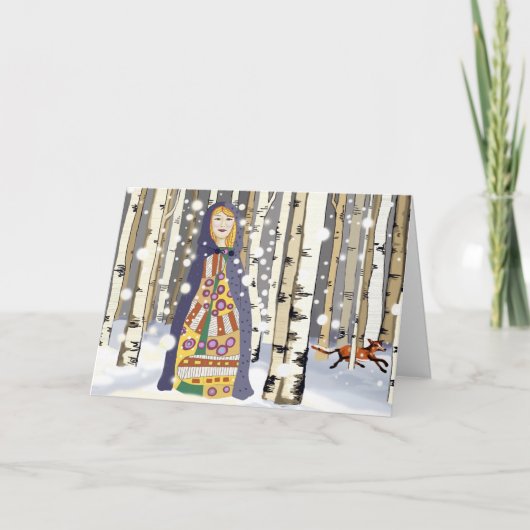 Winterweihnachtskarte Feiertagskarte (Vorderseite)