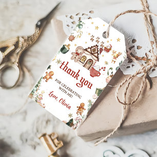 Winterweihnachtskekse Geburtstags- Gefälligkeitsta Geschenkanhänger