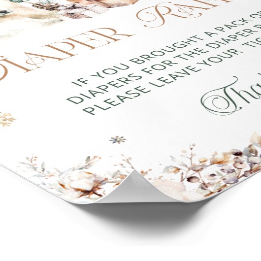 Winterweihnachtskletter Poster (Ecke)