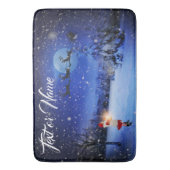 Winterweihnachtsküche Bath Rug Mat Zuhause Badematte (Vorderseite Vertikal)