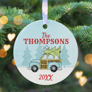 Winterweihnachtslandschneeflocke Personalisiert Keramik Ornament