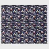 Winterweihnachtsmuster Geschenkpapier (Flach)