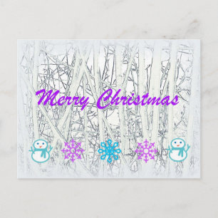 Winterweihnachtspostkarte Feiertagspostkarte