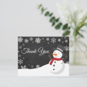 Winterweihnachtsschneeflocke Danke Karte (Stehend Vorderseite)