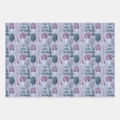 Winterweihnachtswald Lila Geschenkpapier Set (Vorderseite 3)