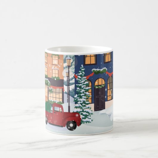 Winterweihnachtszene Kaffeetasse (Mittel)