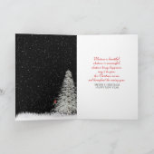 Winterweihnachtszene mit Freude und Taube Feiertagskarte (Innenseite)