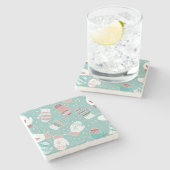 Winterweihnachtszittern im Minz Steinuntersetzer (Seitenansicht)