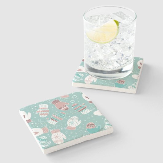 Winterweihnachtszittern im Minz Steinuntersetzer (Seitenansicht)