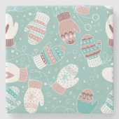 Winterweihnachtszittern im Minz Steinuntersetzer (Vorderseite)