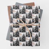 Winterweiß auf dem majestätischen Evergreen Geschenkpapier Set (Beispiel)