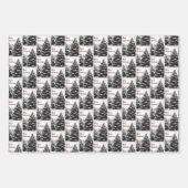 Winterweiß auf dem majestätischen Evergreen Geschenkpapier Set (Vorderseite)