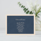 Winterweiß und Blaue Hochzeit-Probe Einladung (Stehend Vorderseite)