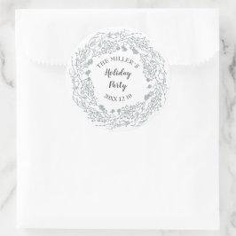 Winterweißbeeren: Blumenkranz Runder Aufkleber