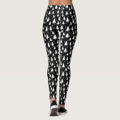 Winterweiße Bäume schneeschwarz Leggings (Rückseite)