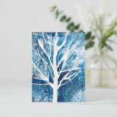 Winterweiße Birke Weihnachten Postkarte (Stehend Vorderseite)