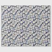 Winterweiße Blätter Geschenkpapier (Flach)