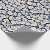 Winterweiße Blätter Geschenkpapier (Ecke)