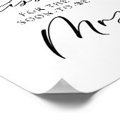 Winterweiße Blume Wie viele Küsse Brautparty Poster (Ecke)