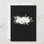 Winterweiße Blütenzeit und Schwarze Weihnachtszeit Einladung (Rückseite)