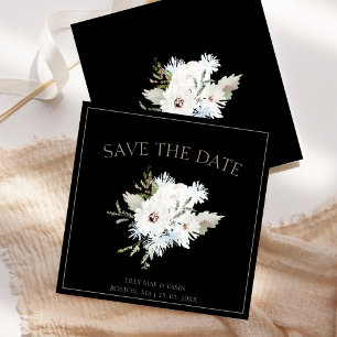 Winterweiße Blütenzeit und Schwarze Weihnachtszeit Save The Date
