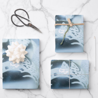 Winterweiße Dekoration. Christmas. Geschenkpapier Set