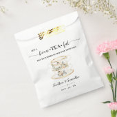 Winterweiße Florale Grüntee-Hochzeit Geschenktütchen (Versiegelt)