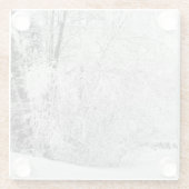 Winterweiße Glasuntersetzer (Rückseite)