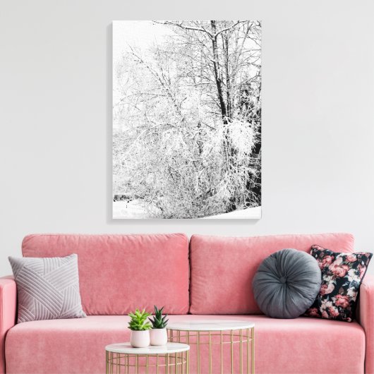 Winterweiße Leinwanddruck (Insitu (Wohnzimmer))