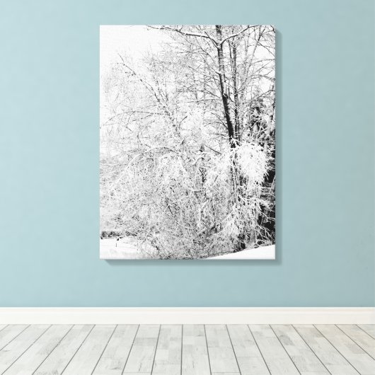 Winterweiße Leinwanddruck (Insitu (Holzboden))