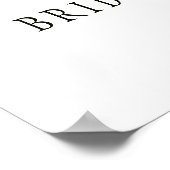 Winterweiße Pfannkuchen Brautparty Begrüßungszeich Poster (Ecke)