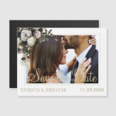 Winterweiße Pfingstpöne - Hochzeitsfeiern Save the Magnetkarte (Vorne/Hinten)