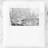 Winterweiße Rechteckiger Aufkleber (Tasche)