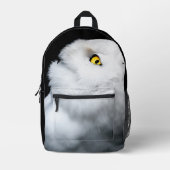 Winterweiße Schneeauwl Bedruckter Rucksack (Vorderseite)