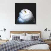 Winterweiße Schneeauwl Leinwanddruck (Insitu (Schlafzimmer))